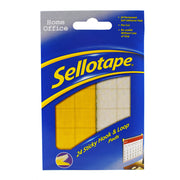 Sellotape Sticky Hook & Loop Pads Permanent 20mm 24 Pack - Cafe Supply