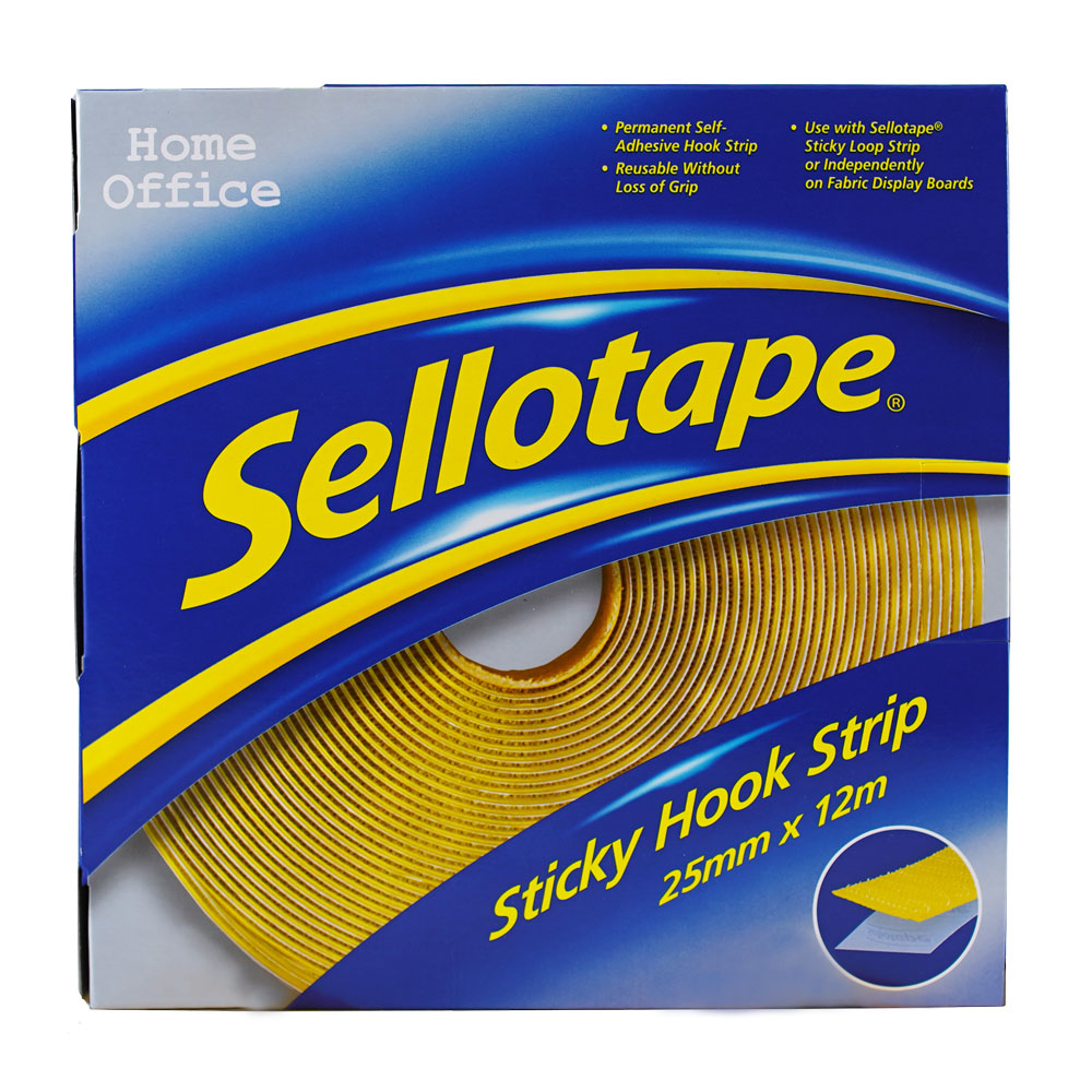 Sellotape Sticky Hook Strip Permanent 25mm x 12m - Cafe Supply