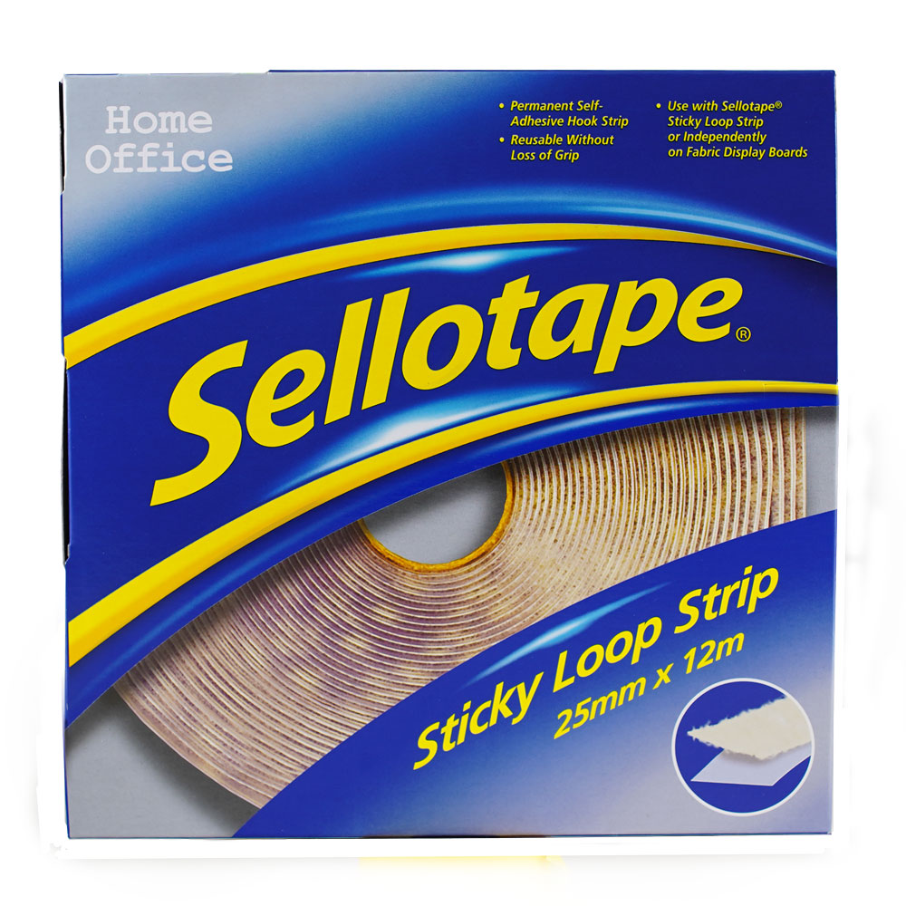 Sellotape Sticky Loop Strip Permanent 25mm x 12m - Cafe Supply