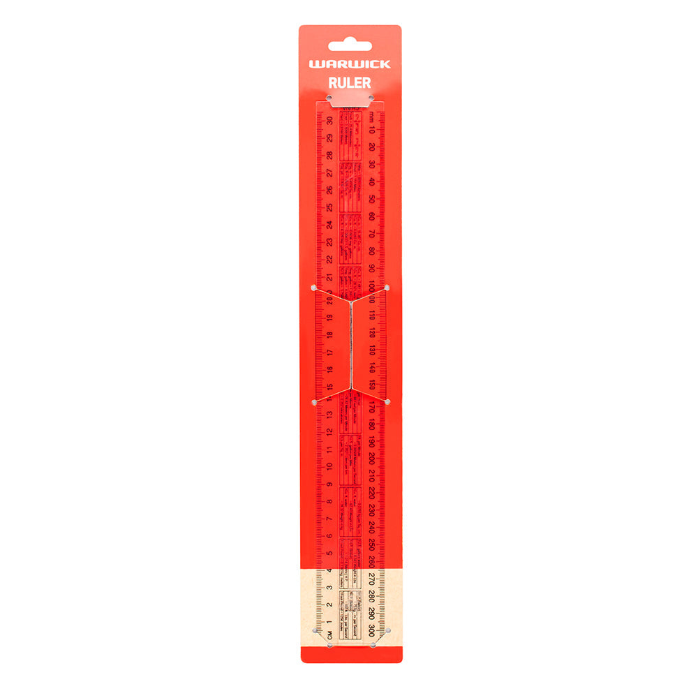 Warwick Ruler Clear 30cm - Cafe Supply