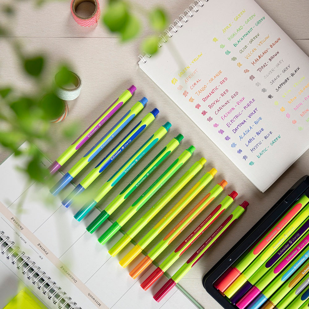 Schneider Fineliner Line-Up 0.4mm adjustable pencil case stand 32 pcs - Cafe Supply