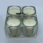 Soy Wax Glass Jar Candle (4 pack) - Cream/Ivory Unscented - Cafe Supply