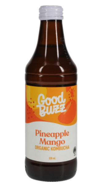 Good Buzz Pineapple Mango Organic Kombucha 328ml