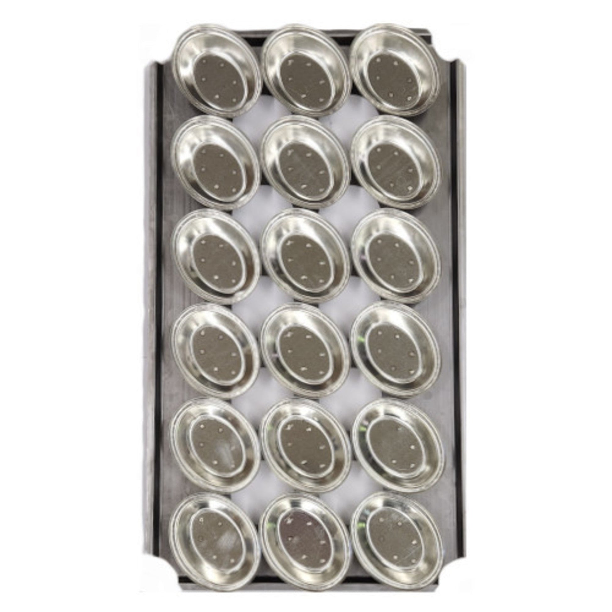Palletized Pie Tins, (18) Oval 130x105x29mm, Tray size 720x405mm - Cafe Supply