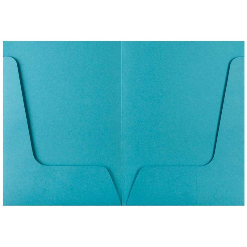 FM Presentation Folder Matte Blue Double Pocket 50 Pack 240gsm - Cafe Supply