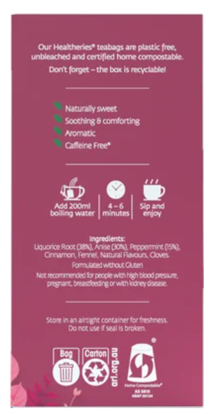 Healtheries Liquorice Tea Bags 40pk