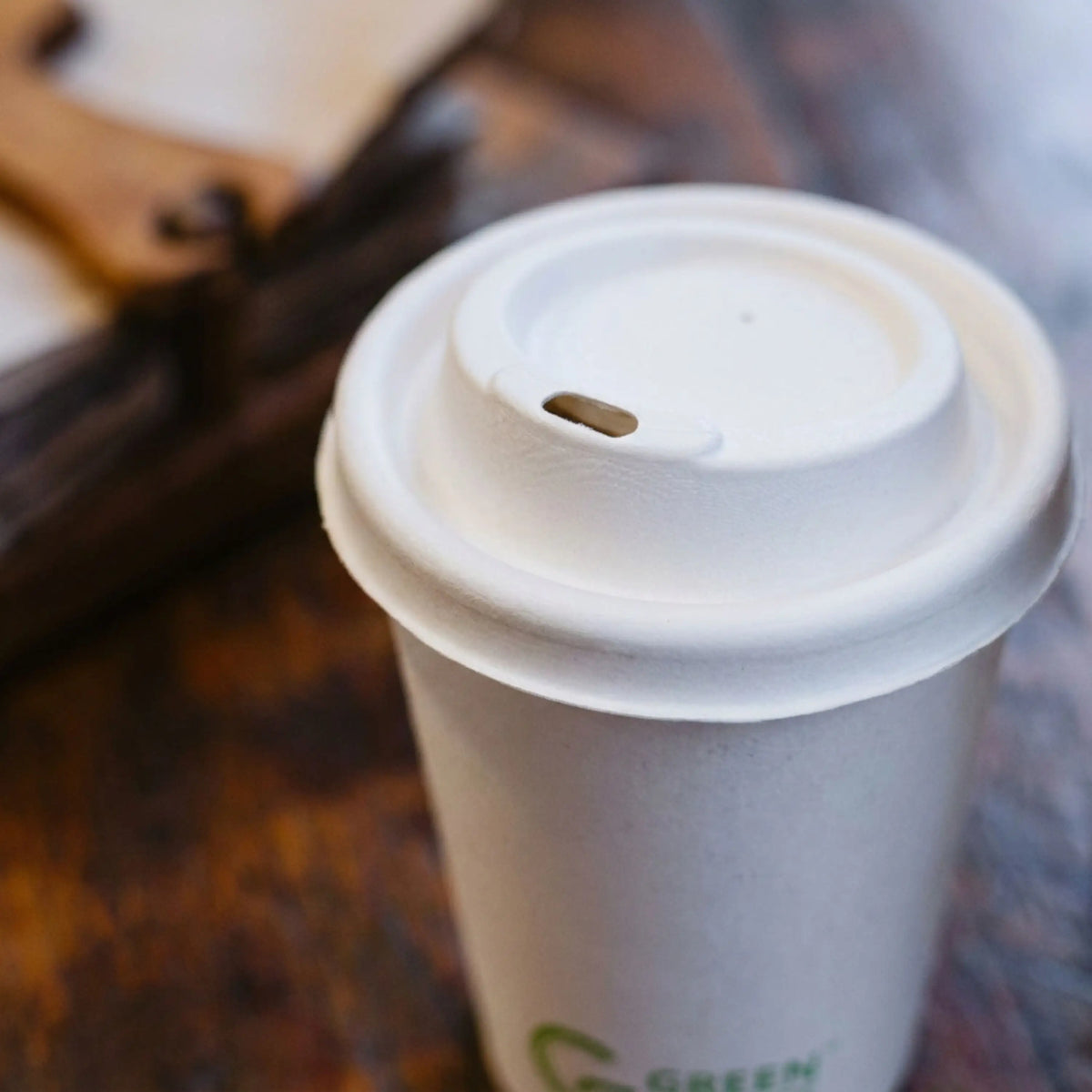 Green Choice Sugar Cane Lids - White - 8/12/16oz
