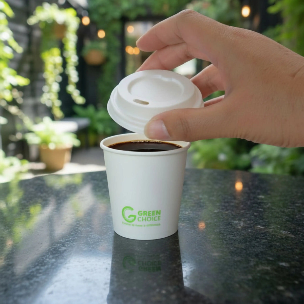 Green Choice CPLA Lids  - 4oz - White