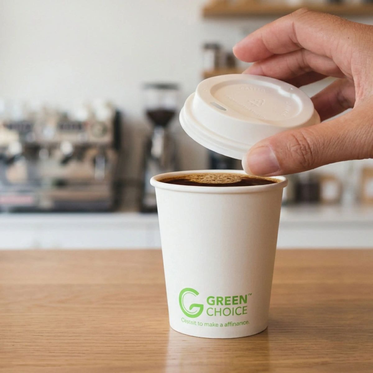 Green Choice CPLA Lids - White - 6oz