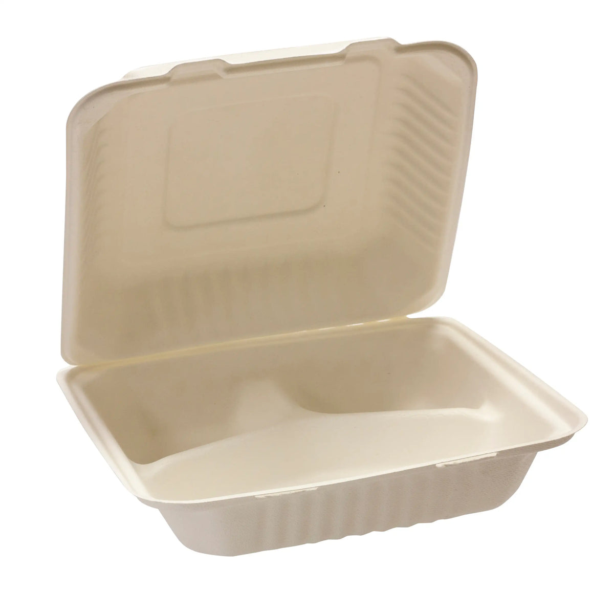 Green Choice Sugar Cane 3 Compartment Square Clamshell