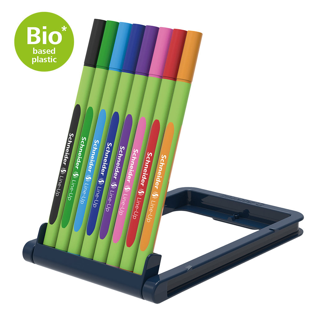 Schneider Fineliner Line-Up 0.4mm assorted pencil case stand 8 pieces - Cafe Supply