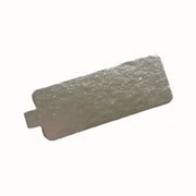 Cake Card 2mm Oblong with Tab 115 x 45 x 2mm Silver (1,000 Bundle) - Cafe Supply