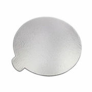 Cake Card 2mm Round with Tab 85mm Silver (1,000 Bundle) - Cafe Supply