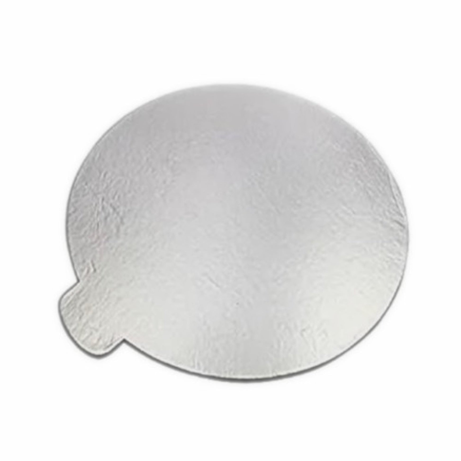 Cake Card 2mm Round with Tab 85mm Silver (1,000 Bundle) - Cafe Supply