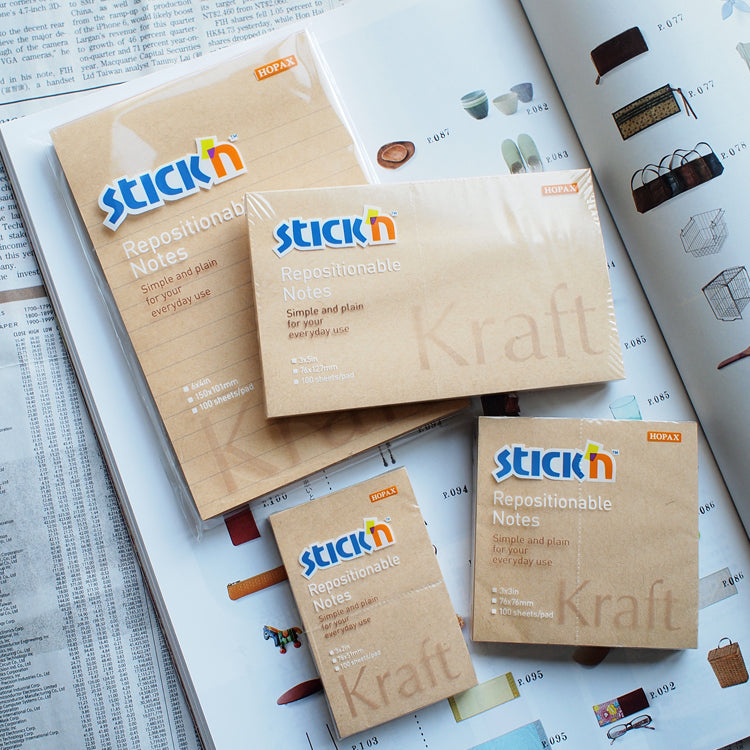 Stick'n Note 150x101mm 100 Sheet Kraft - Cafe Supply
