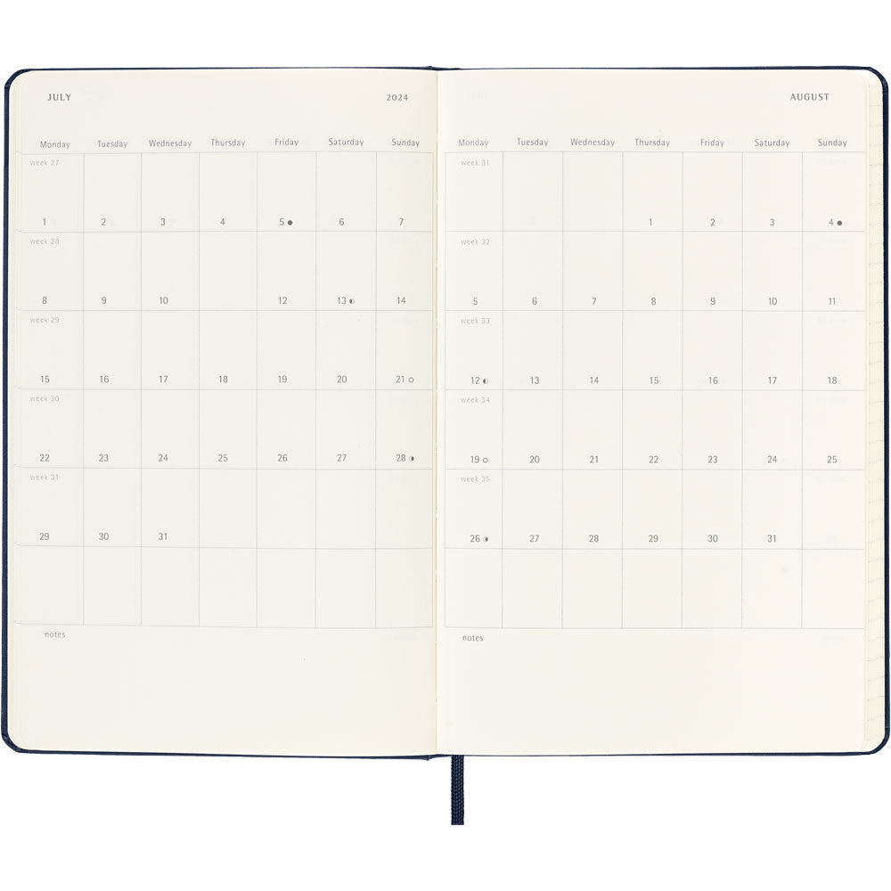 Moleskine Diary 12 Month Daily HC Large Sapphire Blue