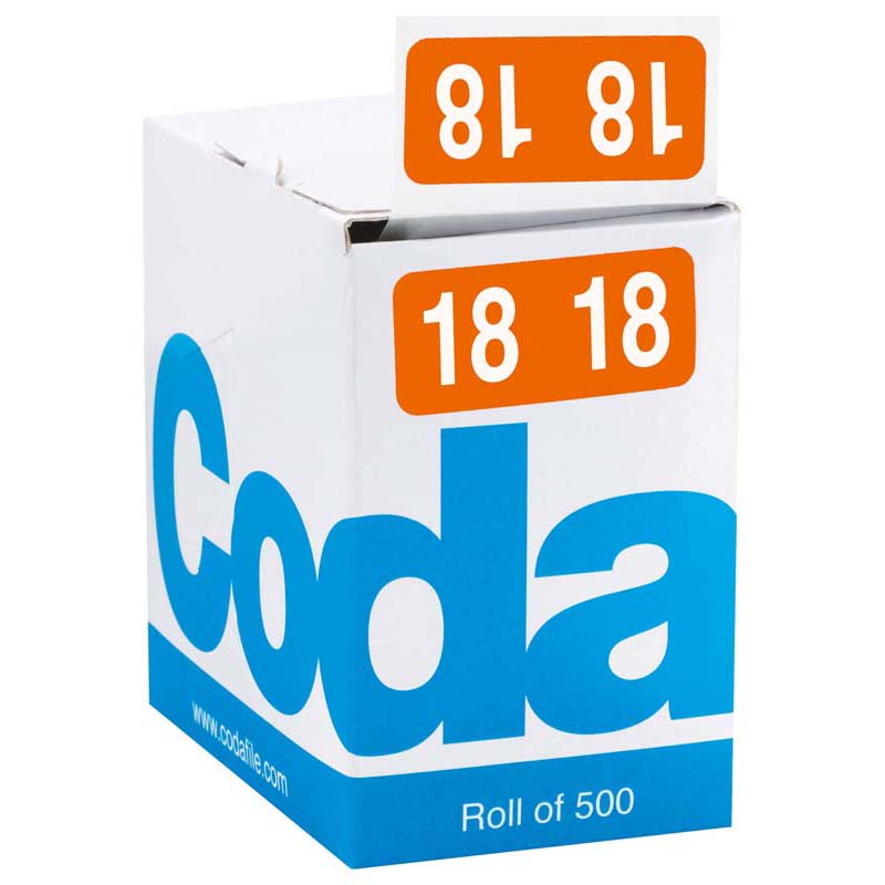 Codafile Label 19mm Year 2018 Roll 500 - Cafe Supply
