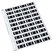 Codafile Label Alpha E 25mm Pack 5 Sheets - Cafe Supply
