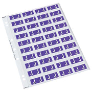 Codafile Label Alpha J 25mm Pack 5 Sheets - Cafe Supply