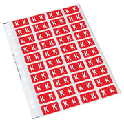 Codafile Label Alpha K 25mm Pack 5 Sheets - Cafe Supply