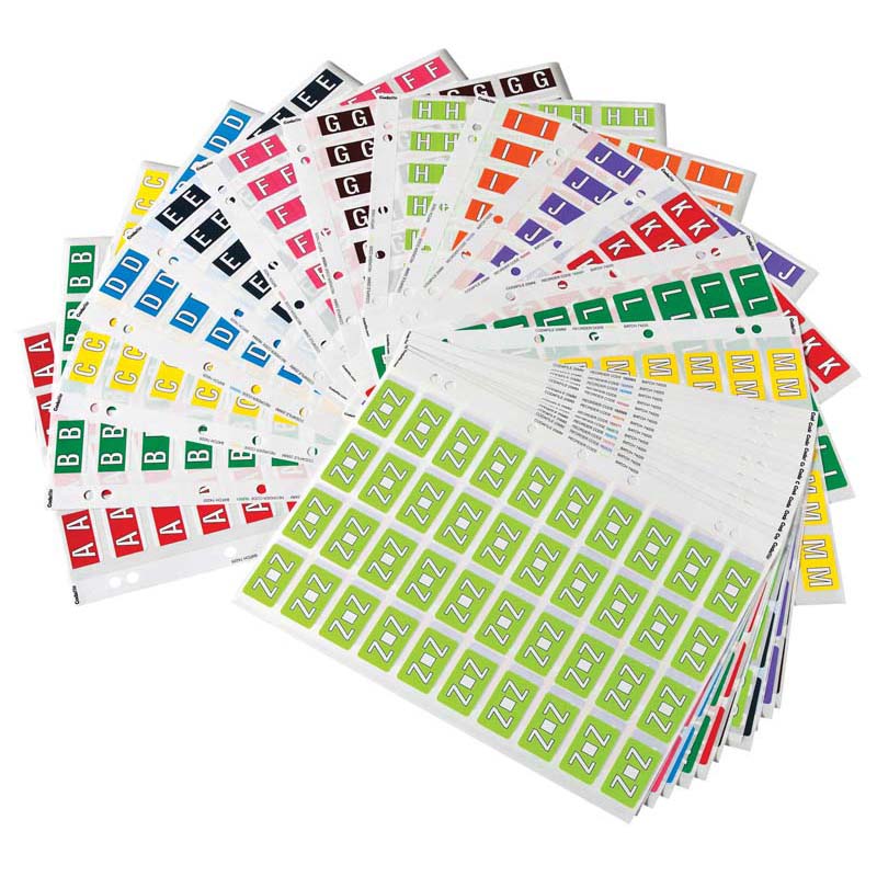 Codafile Label Alpha Miniset A-Z 25mm Pack 26 Sheets - Cafe Supply
