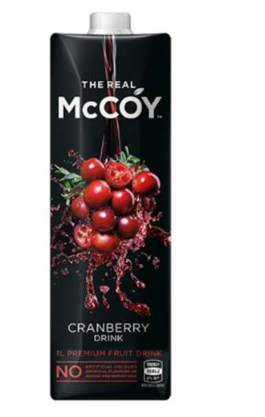 McCoy Cranberry Fruit Juice 1l - Cafe Supply