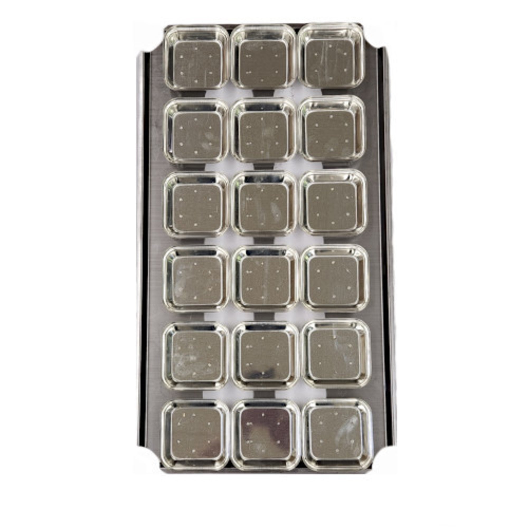 Palletized Pie Tins, (18) Square tins 108x27mm, Tray size 720x405mm - Cafe Supply