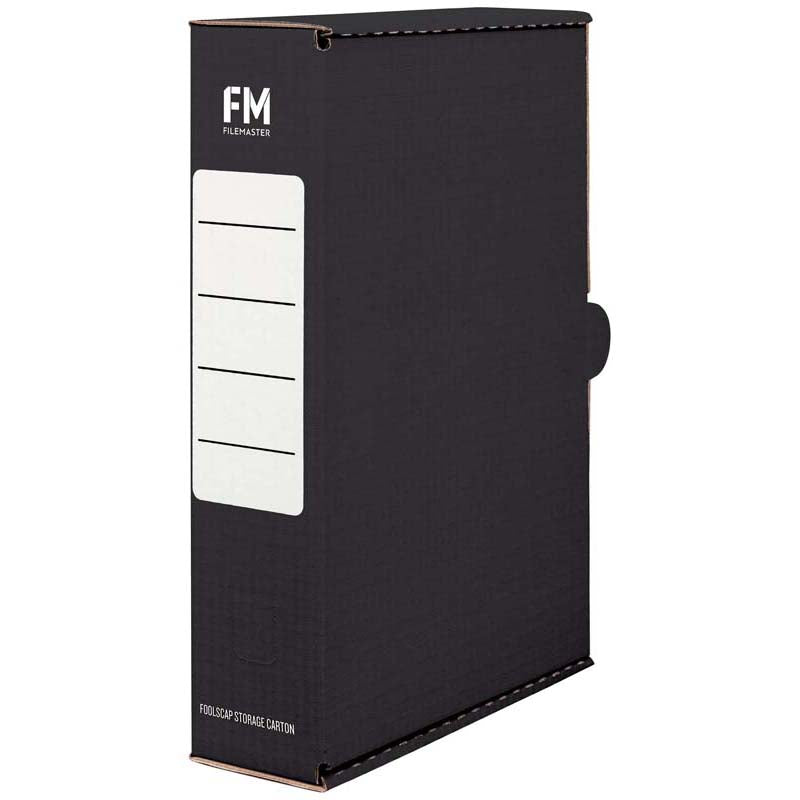 FM Storage Carton Black Foolscap - Cafe Supply