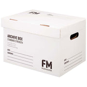 FM Box Archive White Standard Strength 387x284x250mm Inside Measure - Cafe Supply