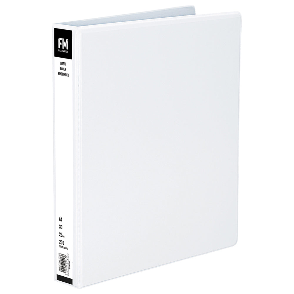 FM Binder Overlay A4 3/26 White Insert Cover - Cafe Supply