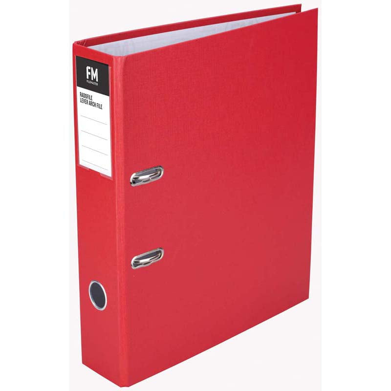 FM Binder Radofile Red Foolscap Lever Arch - Cafe Supply