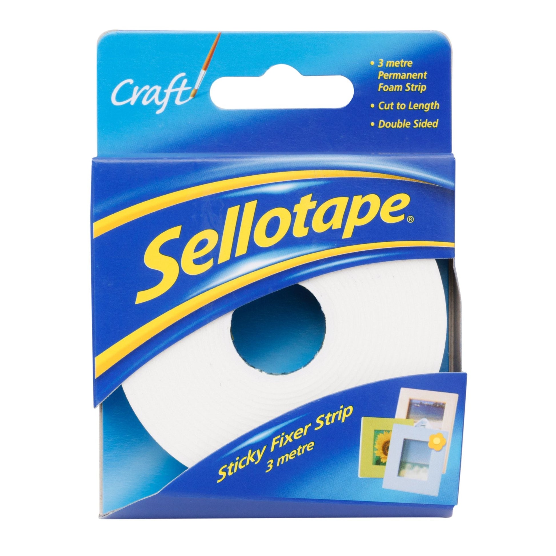 Sellotape 4195 Foam Sticky Fixer Strip 25mmx3m - Cafe Supply