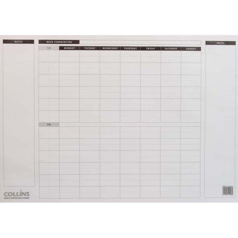 Collins Desk Pad Refill A2 Undated 20 Leaf 60gsm - Cafe Supply