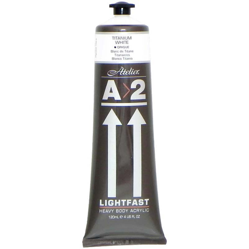 A2 Lightfast Heavybody Acrylic 120ml Titanium White - Cafe Supply