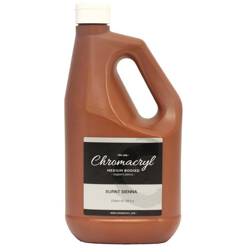 Chromacryl Acrylic Paint Student 2 Litre Burnt Sienna - Cafe Supply