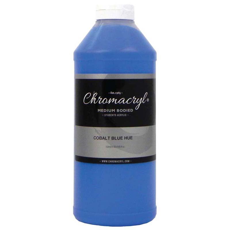 Chromacryl Acrylic Paint Student 1 Litre Cobalt Blue - Cafe Supply