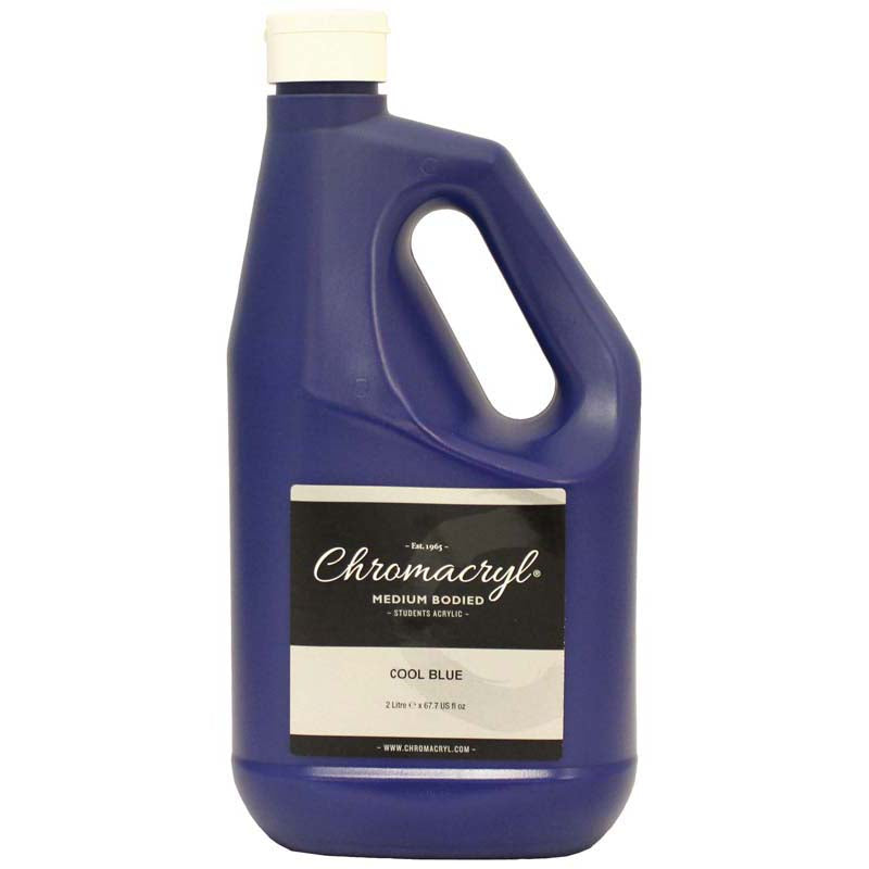 Chromacryl Acrylic Paint Student 2 Litre Cool Blue - Cafe Supply