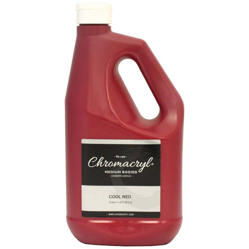 Chromacryl Acrylic Paint Student 2 Litre Cool Red - Cafe Supply