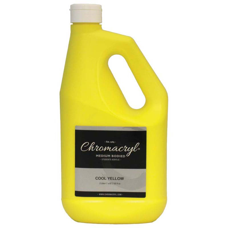 Chromacryl Acrylic Paint Student 2 Litre Cool Yellow - Cafe Supply