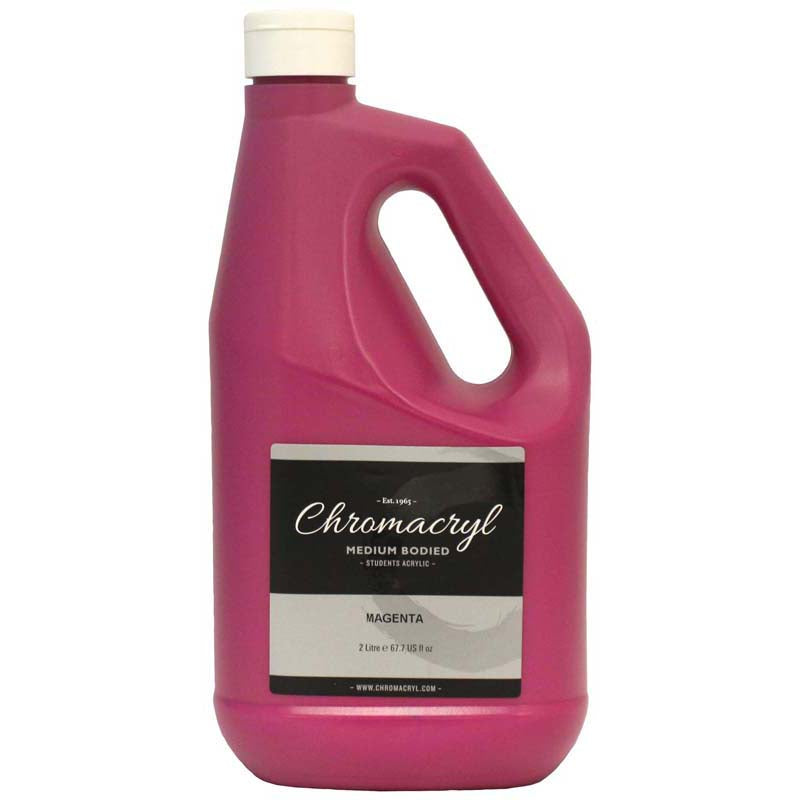 Chromacryl Acrylic Paint Student 2 Litre Magenta - Cafe Supply