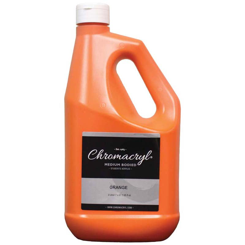 Chromacryl Acrylic Paint Student 2 Litre Orange - Cafe Supply