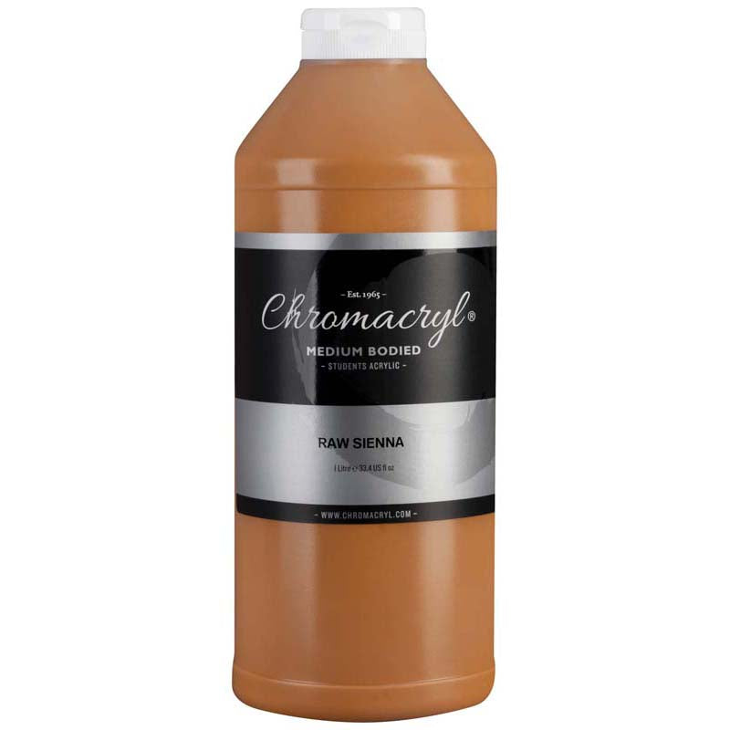 Chromacryl Acrylic Paint Student 1 Litre Raw Sienna - Cafe Supply