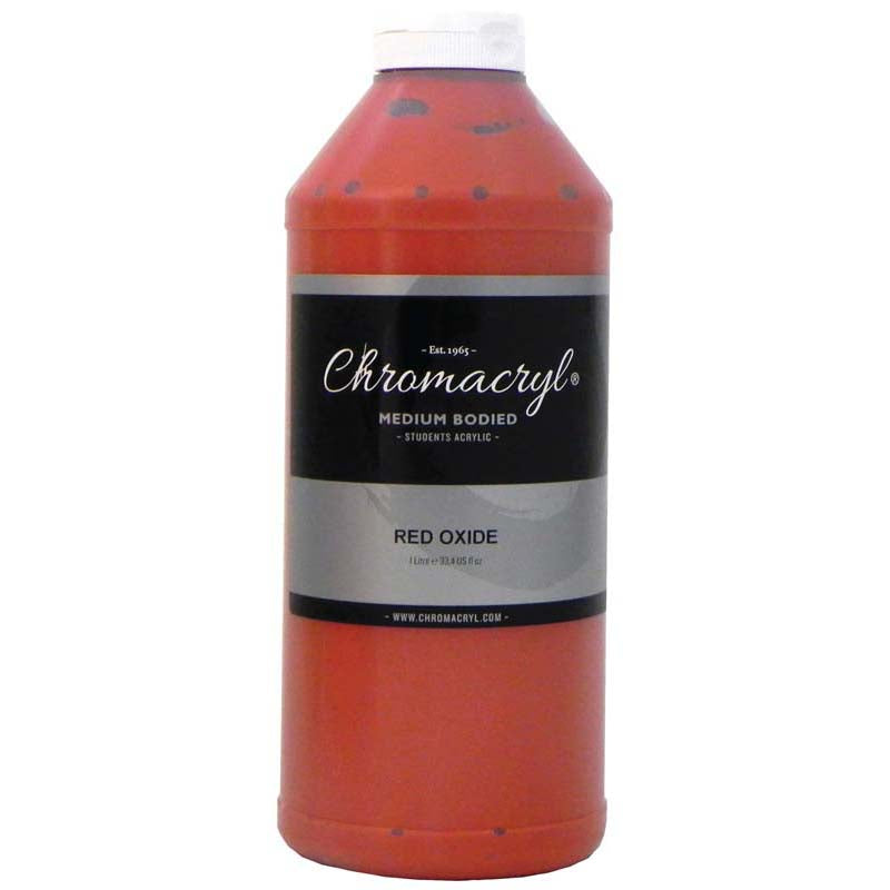 Chromacryl Acrylic Paint Student 1 Litre Red Oxide - Cafe Supply