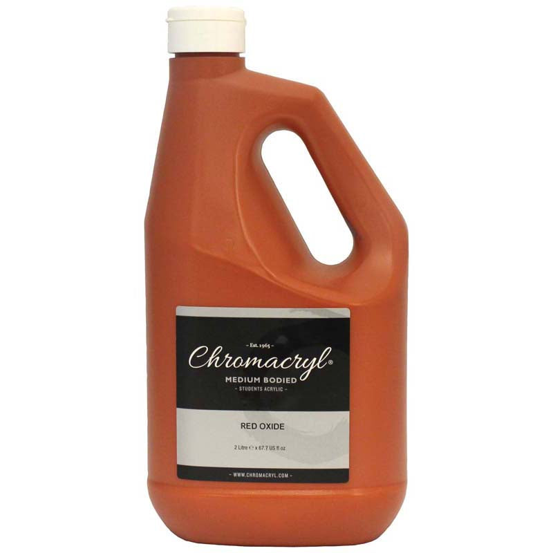 Chromacryl Acrylic Paint Student 2 Litre Red Oxide - Cafe Supply