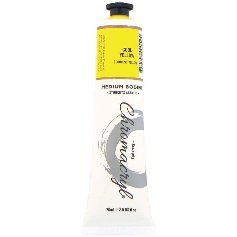 Chromacryl Paint Cool Yellow 75ml - Cafe Supply