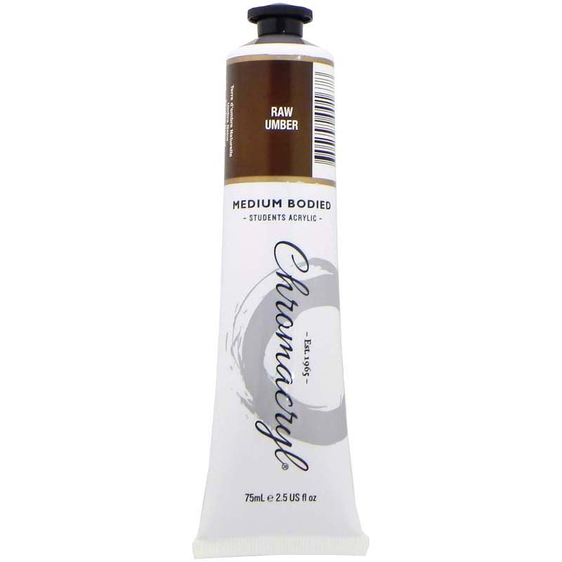 Chromacryl Paint Raw Umber 75ml - Cafe Supply