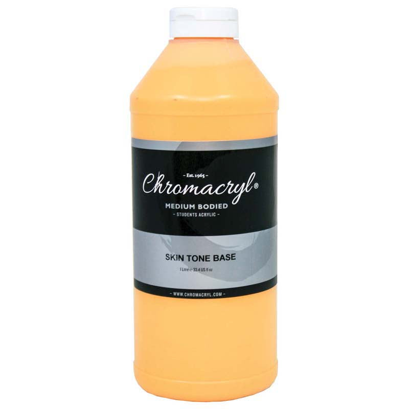 Chromacryl Acrylic Paint Student 1 Litre Peach Tone Base - Cafe Supply
