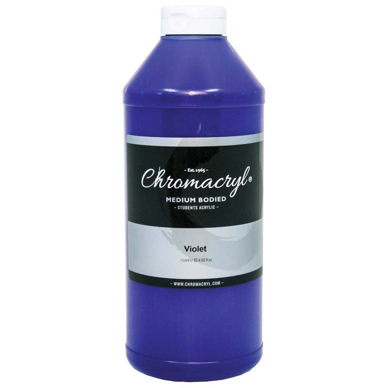 Chromacryl Acrylic Paint Student 1 Litre Violet - Cafe Supply