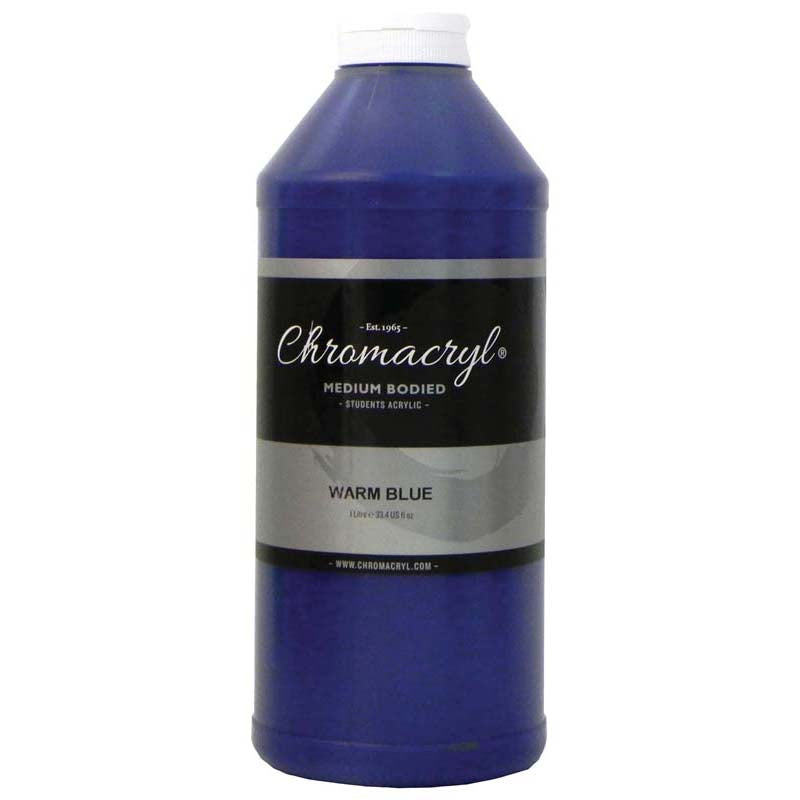 Chromacryl Acrylic Paint Student 1 Litre Warm Blue - Cafe Supply