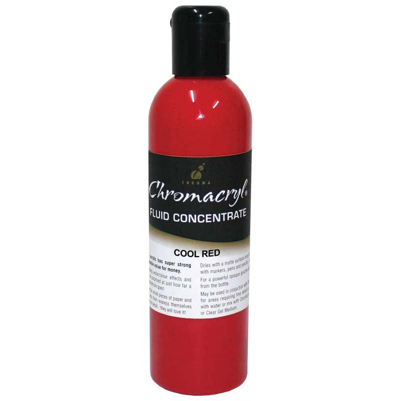 Chromacryl Fluid Concentrate Cool Red 250ml - Cafe Supply